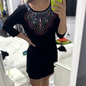 Black Dress  | Small | embroidery